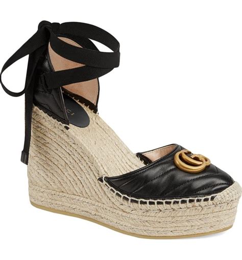 gucci espadrillas donna|gucci espadrille wedges.